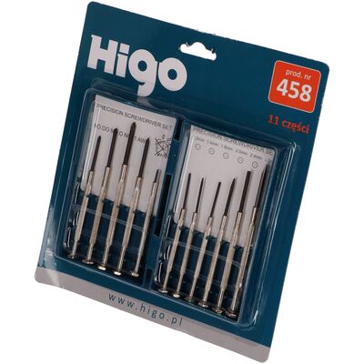 HIGO Zestaw wkrętaków precyzyjnych 11cz.