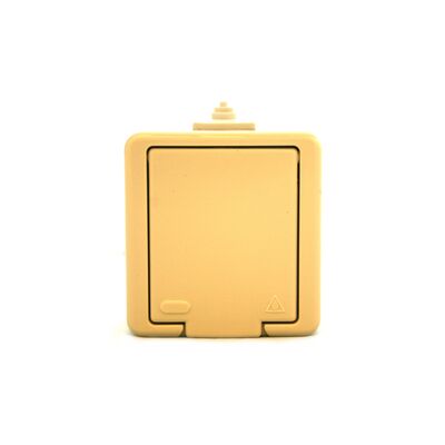 Gniazdo pojedyncze Tormenta beżowe natynkowe IP44 2P+Z