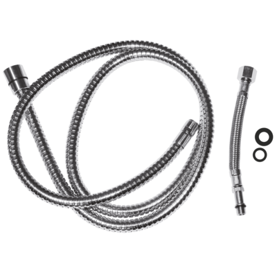 Komplet wężyków do baterii z wyciąganą wylewką chrom Invena