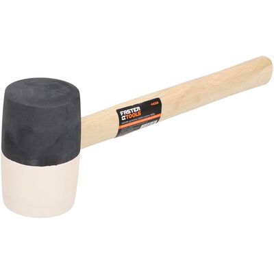 Młotek gumowy biało-czarny 65 mm FASTER TOOLS