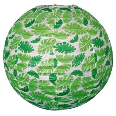 Abażur papierowy-kokon 35 cm zielone listki CANDELLUX