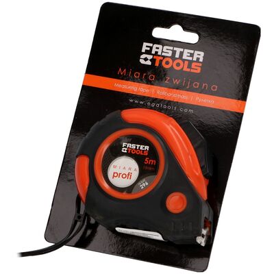 FASTER TOOLS Miara zwijana Profi 5 m x 19 mm
