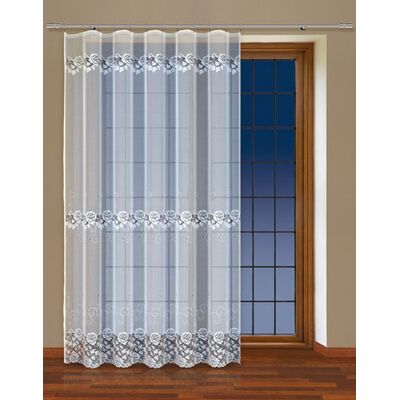 Firanka żakardowa odpasowana z wszytą taśmą marszczącą 250 x 200 cm