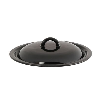 Pokrywa emaliowana 24 cm czarny