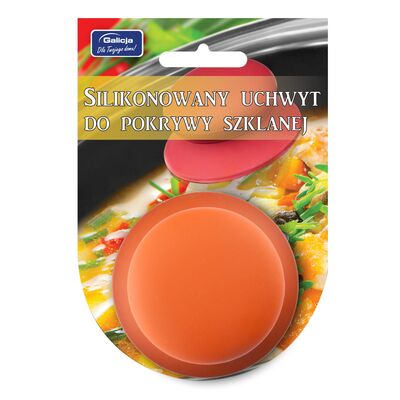 Silikonowy uchwyt do pokrywy szklanej pomarańczowy