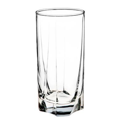 Szklanka wysoka LUNA 380 ml komplet: 6 sztuk transparentny