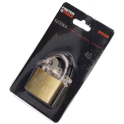 FASTER TOOLS Kłódka mosiężna 40 mm