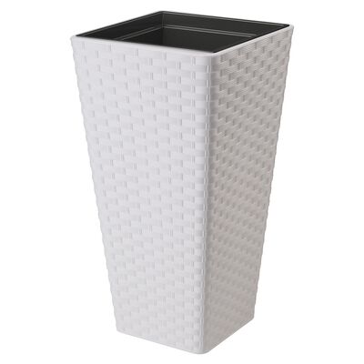 Donica RATTANA SLIM kwadrat 35 biały