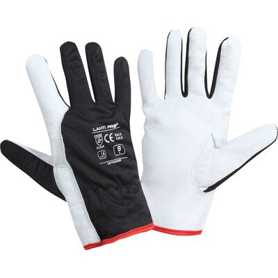 Rękawice ochronne ze skóry owczej LAHTI PRO czarne 10