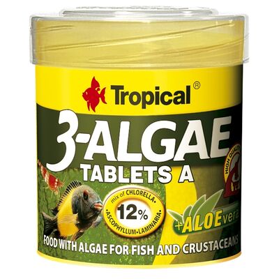 Pokarm dla ryb 3-Algae Tablets A 50 ml / 36 g, 80 sztuk Tropical
