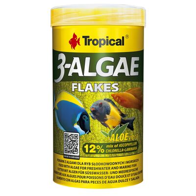 Pokarm dla ryb z algami 3-Algae Flakes 250 ml / 50 g Tropical