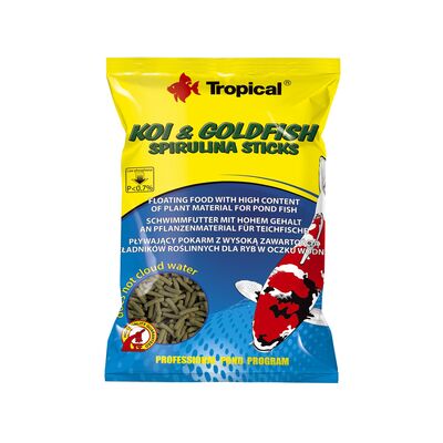 Pokarm dla ryb pływający koigoldFish Spirulina Sticks Wor 1000 ml / 90 g Tropical