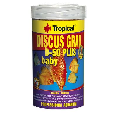 Pokarm dla ryb Discus Gran D-50 Plus Baby płatek 100 ml / 52 g Tropical