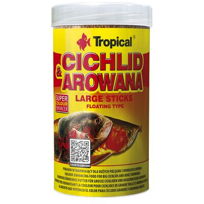 Pokarm dla ryb pływający Cichlid Arowana Large Sticks 250 ml / 75 g Tropical