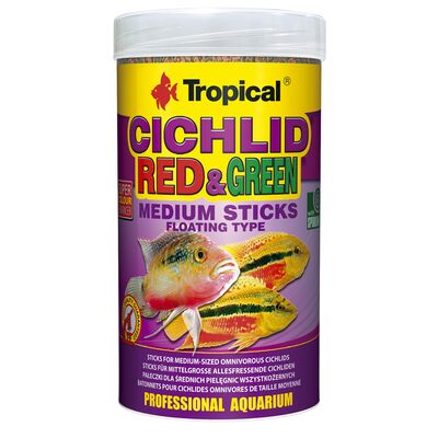 Pokarm dla ryb pływający Cichlid RedGreen Medium Sticks 250 ml / 90 g Tropical