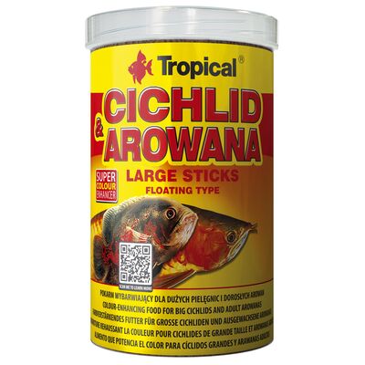 Pokarm dla ryb pływający Cichlid Arowana Large Sticks 1000 ml / 300 g Tropical