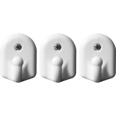 Haczyki naścienne na wkręt 3 sztuki