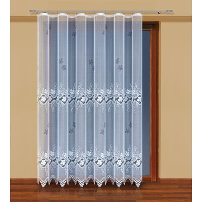 Firanka żakardowa odpasowana z wszytą taśmą marszczącą 250 x 200 cm