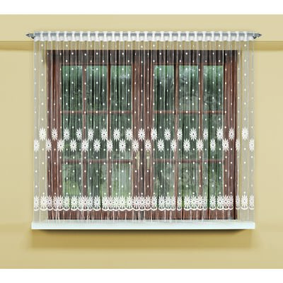 Firanka żakardowa odpasowana z wszytą taśmą marszczącą 160 x 300 cm