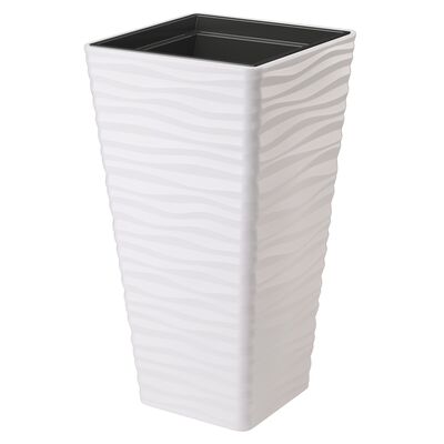 Donica SAHARA DUNES SLIM kwadrat 35 biały