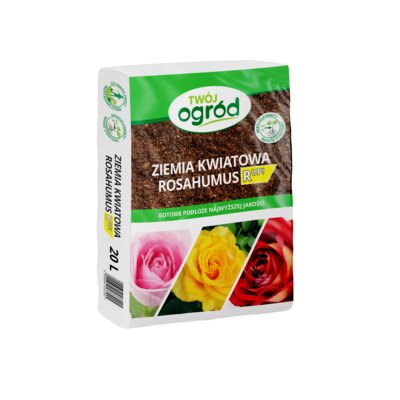 Ziemia kwiatowa Rosahumus + Microstar róże 20 l TWÓJ OGRÓD