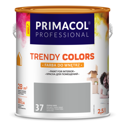 Primacol Farba Trendy Colors ciemny szary (37) 2,5 l Professional
