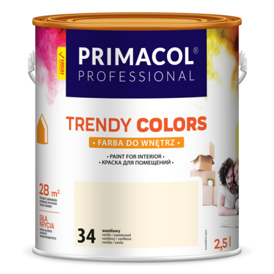 Primacol Farba Trendy Colors waniliowy (34) 2,5 l Professional