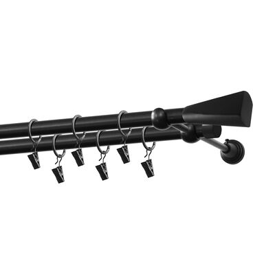 Karnisz podwójny 19/19 mm Loft czarny mat 160 cm