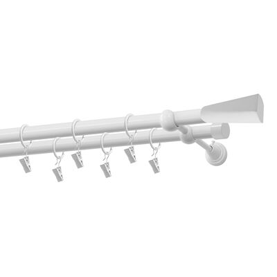 Karnisz podwójny 19/19 mm Loft biały mat 160 cm
