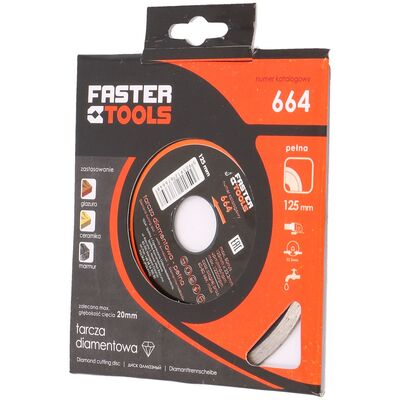 FASTER TOOLS Tarcza diamentowa ciągła 125 x 22,2 mm