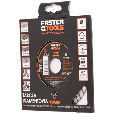 FASTER TOOLS Tarcza diamentowa segmentowa Lux 125 x 22,2 mm