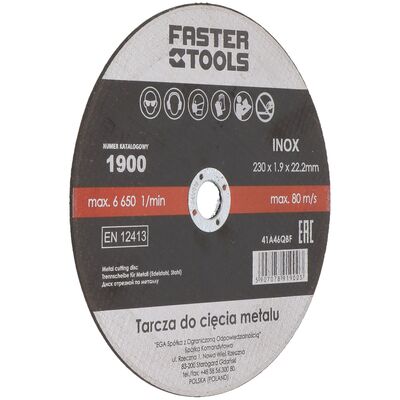 FASTER TOOLS Tarcza do cięcia metalu INOX 115 x 22,2 x 1,9 mm
