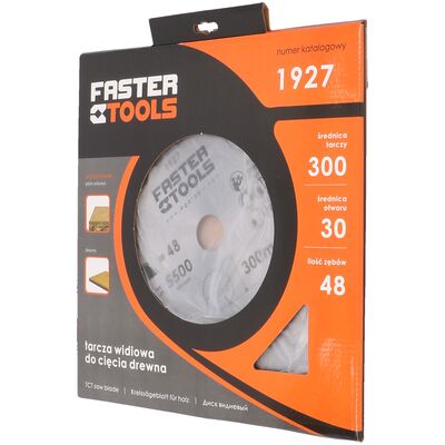 FASTER TOOLS Tarcza widiowa do drewna 300 x 30 mm 48z.