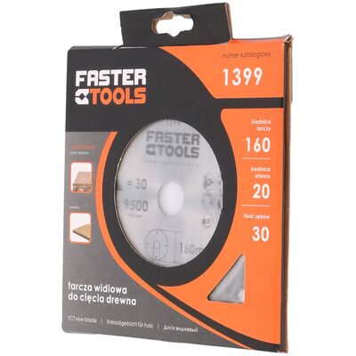 FASTER TOOLS Tarcza widiowa do drewna 160 x 20 mm 30z.