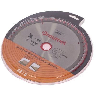 Tarcza widiowa do drewna 210 x 30 mm 48z. DRAUMET