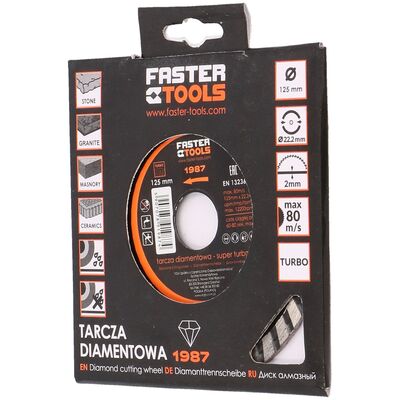 FASTER TOOLS Tarcza diamentowa Super turbo 125 x 22,2 mm