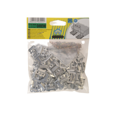 Klamry mocujące do paneli boazeryjnych z gwoździami 4