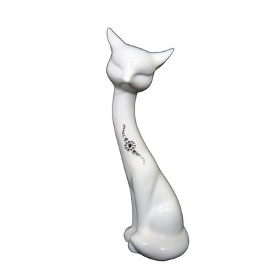 Figurka szkliwiona kot lisek Swarovski 34 cm Souvenire