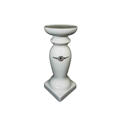 Świecznik kolumna gruba Swarovski 40 cm Souvenire