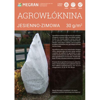 Agrowłóknina 30 g jesienno-zimowa 3,2 m x 5 mb