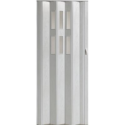 Drzwi harmonijkowe PIONEER GLASS 281 84 x 202 cm dąb bielony