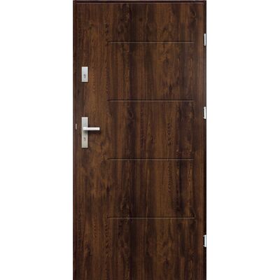 Drzwi zewnętrzne TYTAN pełne orzech 80 prawe RADEX