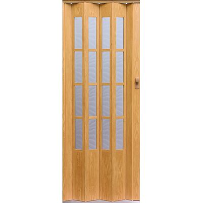 Drzwi harmonijkowe CRYSTALLINE GLASS 280 86 x 203 cm jasny dąb