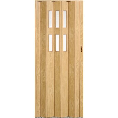 Drzwi harmonijkowe PIONEER GLASS 260 84 x 202 cm dąb europejski