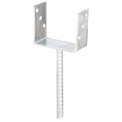 Wspornik słupa forma U stal żebrowana 121 x 104/4