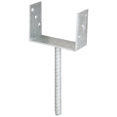 Wspornik słupa forma U stal żebrowana 141 x 104/4