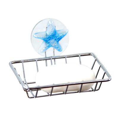 Mydelniczka chrom + niebieski 13 x 9 x 10 cm AWD Interior