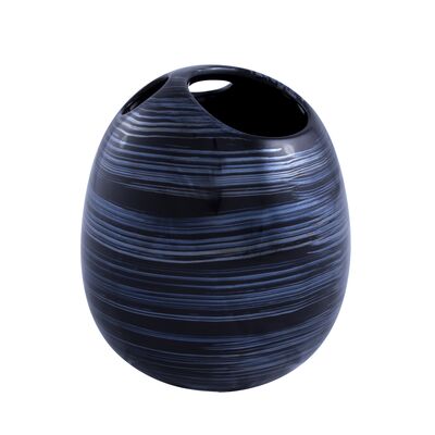 Kubek na szczoteczki ABISSO czarny 9 x 9 x 16,5 cm AWD Interior