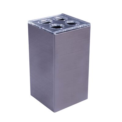 Kubek na szczoteczki DIVA szary 6,5 x 6,5 x 18 cm AWD Interior