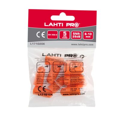 Zatyczki do uszu piankowe LAHTI PRO